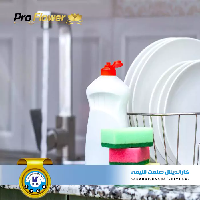 Production steps of detergents and plastic containers